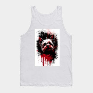 Yorkshire Terrier Ink Painting Tank Top